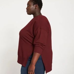 Universal Standard Fiona Open Side Sweatshirt, size large